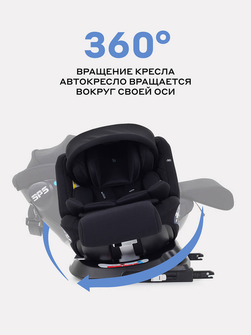 Автокресло Rant Nitro Plus isofix группа 0/1/2/3 (0-36 кг) Black