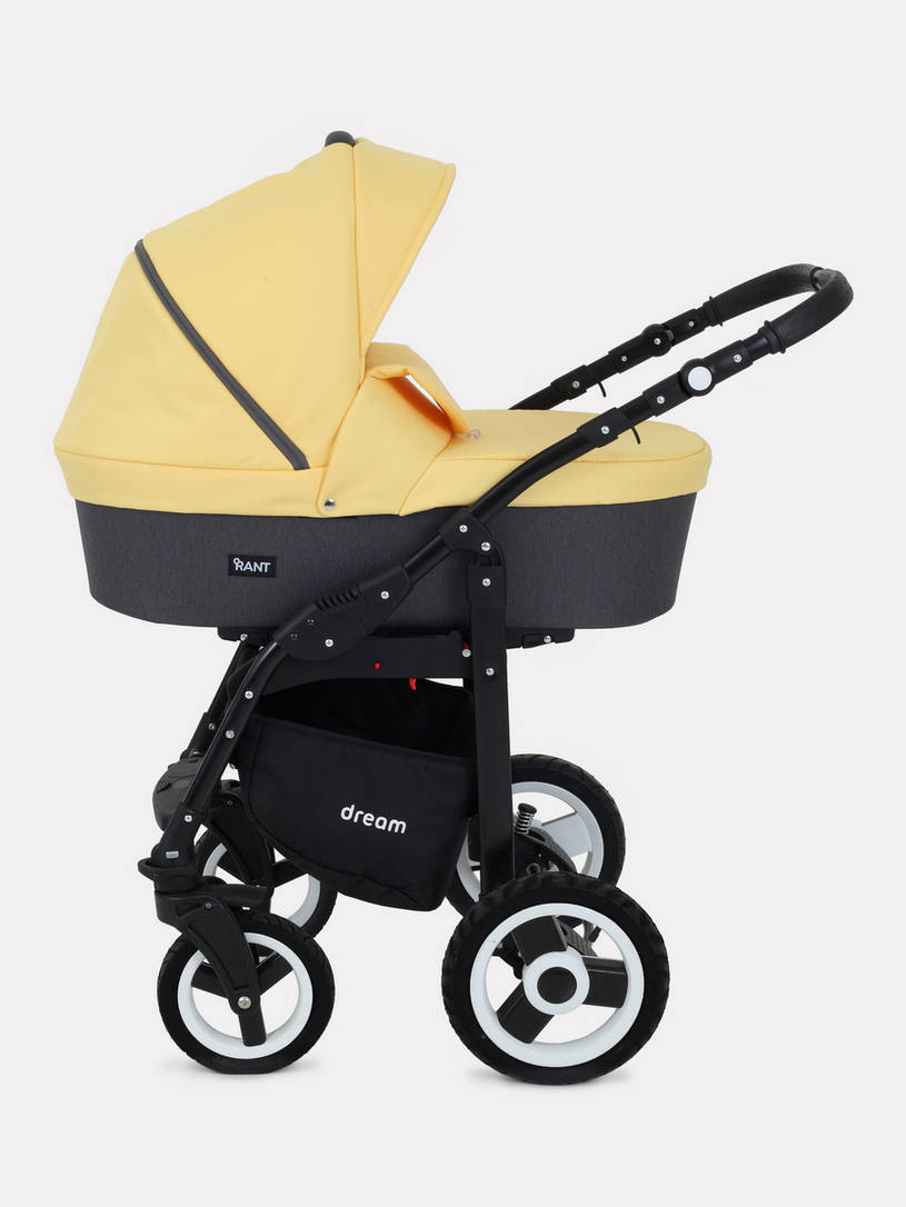 Коляска 2 в 1 Rant Dream 07 серый-желтый