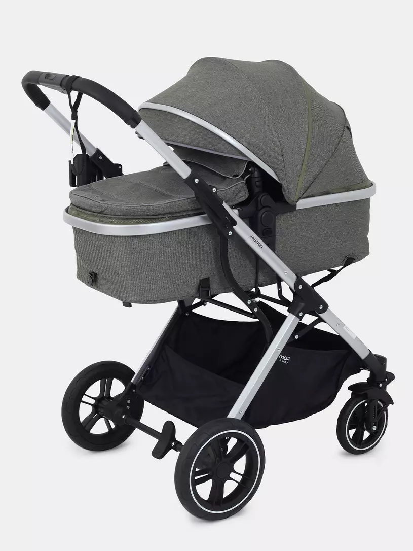Коляска-трансформер 3 в 1 Mowbaby Jasper Silver green