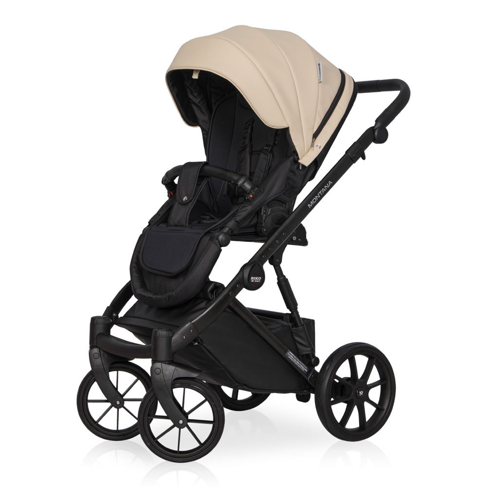 Коляска 3 в 1 Riko Basic Montana Ecco 15 Ivory beige бежевый