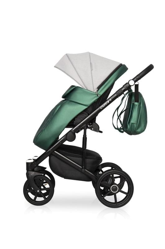 Коляска 3 в 1 Riko Basic Ozon Shine 05 серо-зеленый