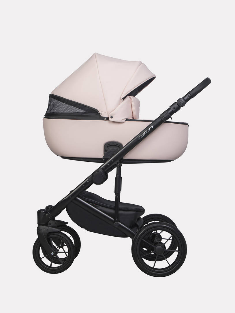 Коляска 3 в 1 Riko Basic Ozon Pastel 01, Розовый