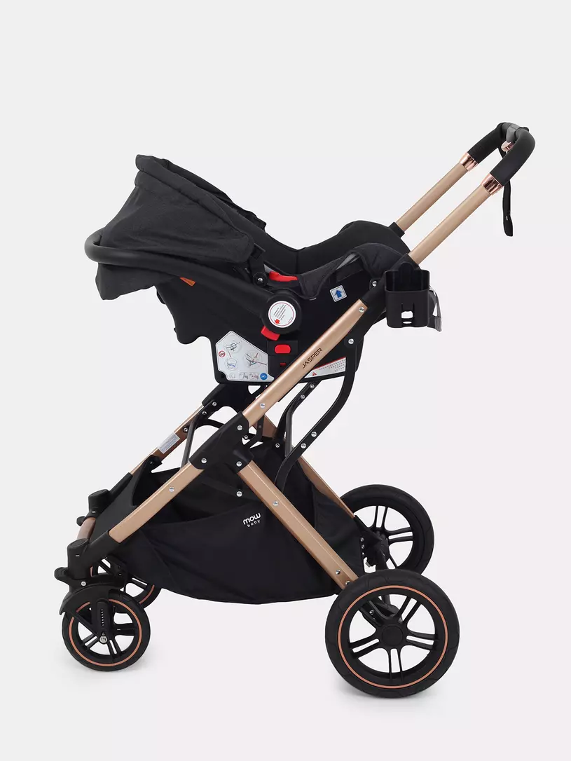 Коляска-трансформер 3 в 1 Mowbaby Jasper Gold black