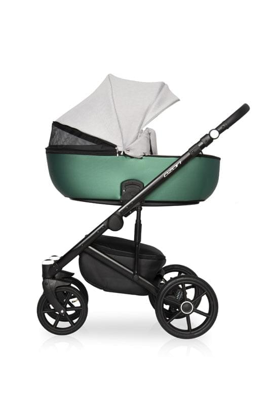 Коляска 3 в 1 Riko Basic Ozon Shine 05 серо-зеленый