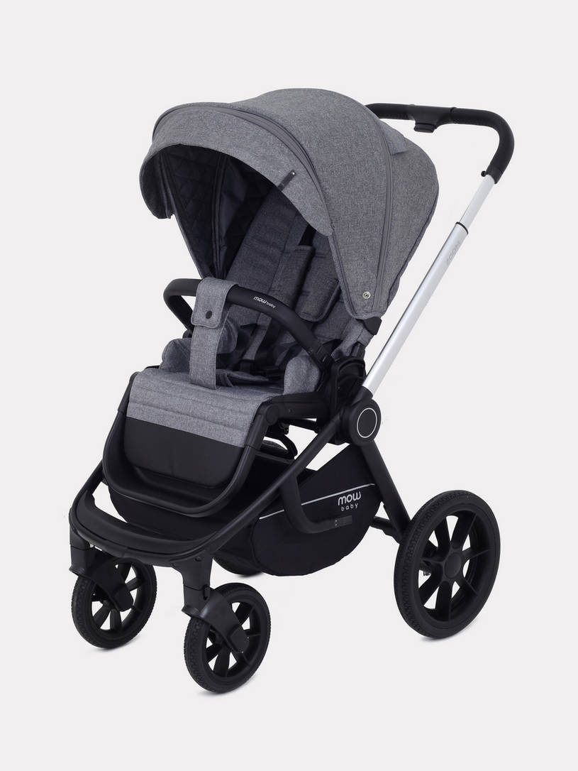 Коляска 3 в 1 Mowbaby Zoom Silver 2025 grey