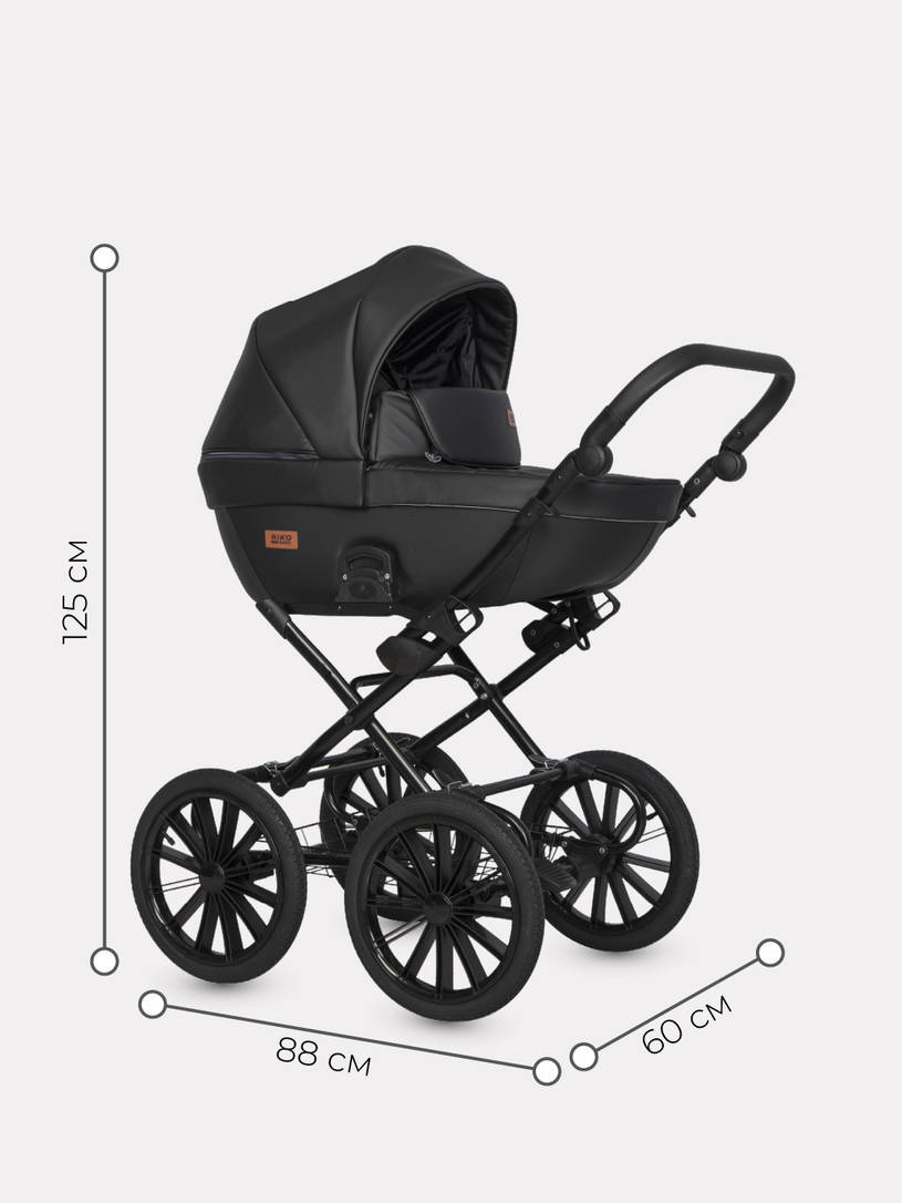 Коляска 2 в 1 Riko Basic Aicon Ecco Prestige 01 черный