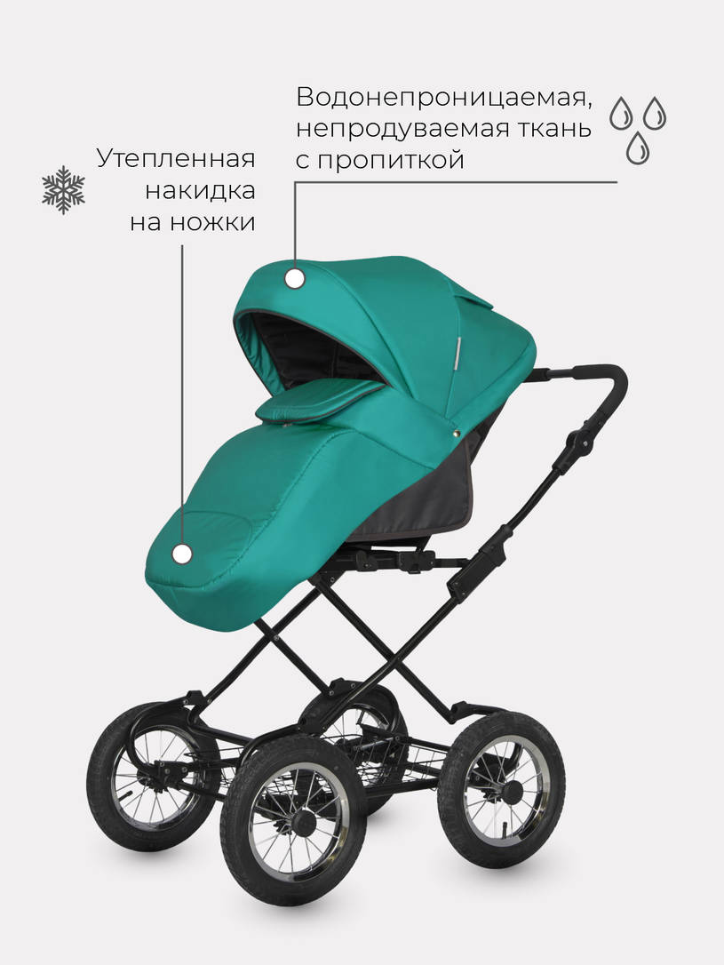 Коляска 2 в 1 Riko Basic Bella Classic 03 мятный