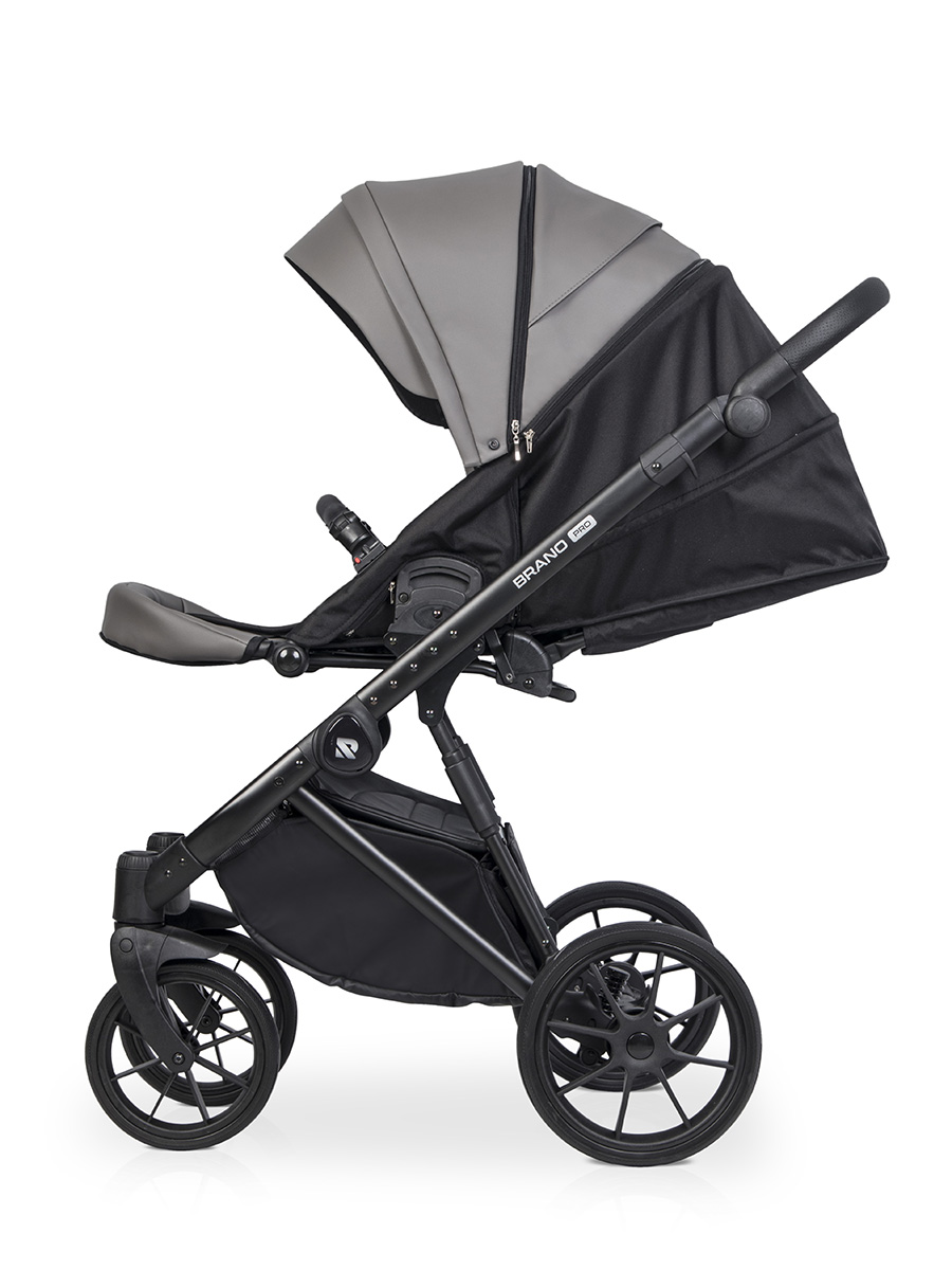 Коляска 3 в 1 Riko Brano Pro, 01 Anthracite