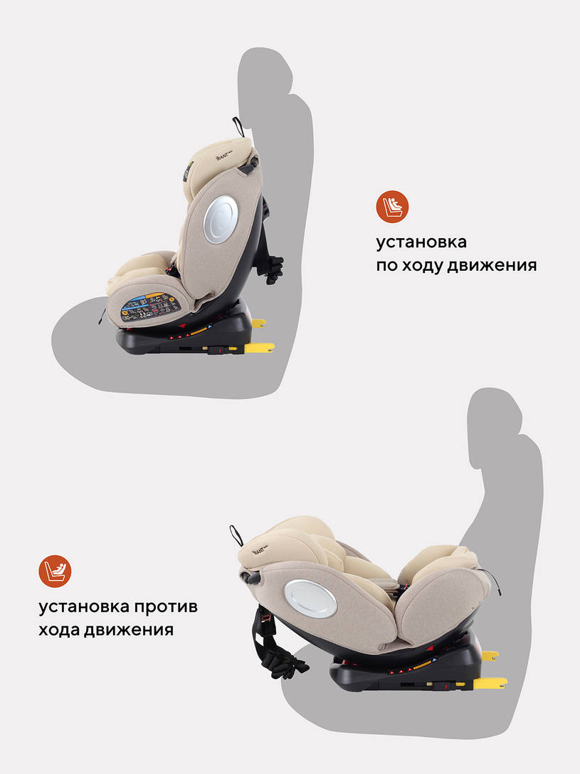 Автокресло Rant Basic Twist 0/1/2/3 (0-36 кг) Cream
