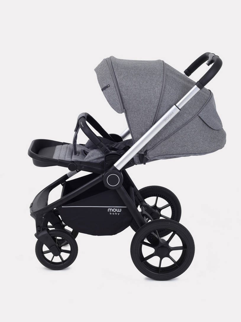 Коляска 3 в 1 Mowbaby Zoom Silver 2025 grey
