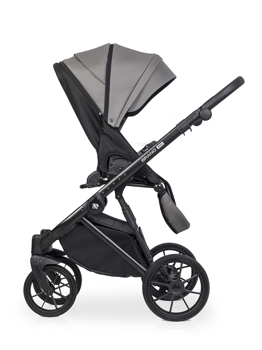 Коляска 3 в 1 Riko Brano Pro, 01 Anthracite