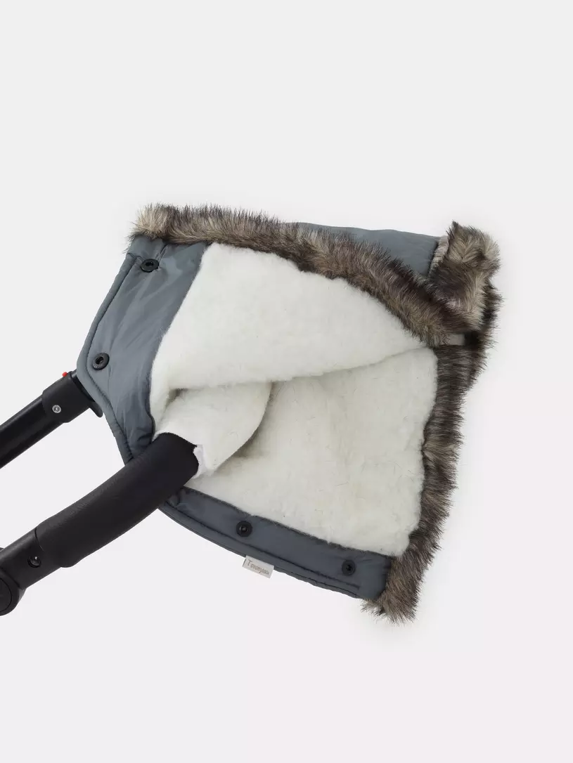 Муфта для рук на коляску Топотушки Престиж серый