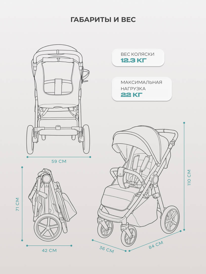 Коляска прогулочная Mowbaby Trail Olive