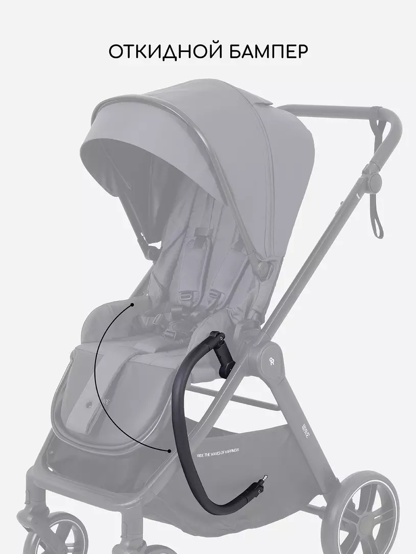 Коляска 2 в 1 Rant Basic Wave Graphite