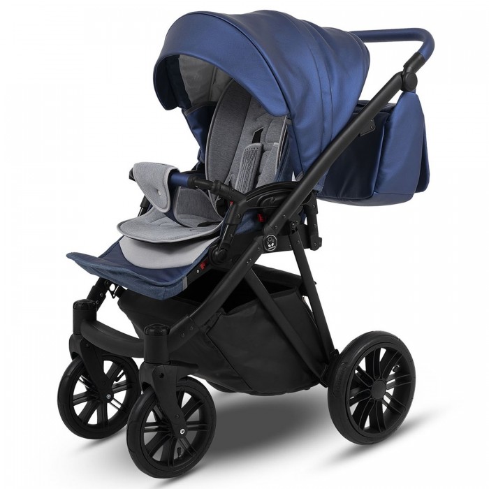 Коляска Camarelo Zeo 2 в 1 экокожа синий