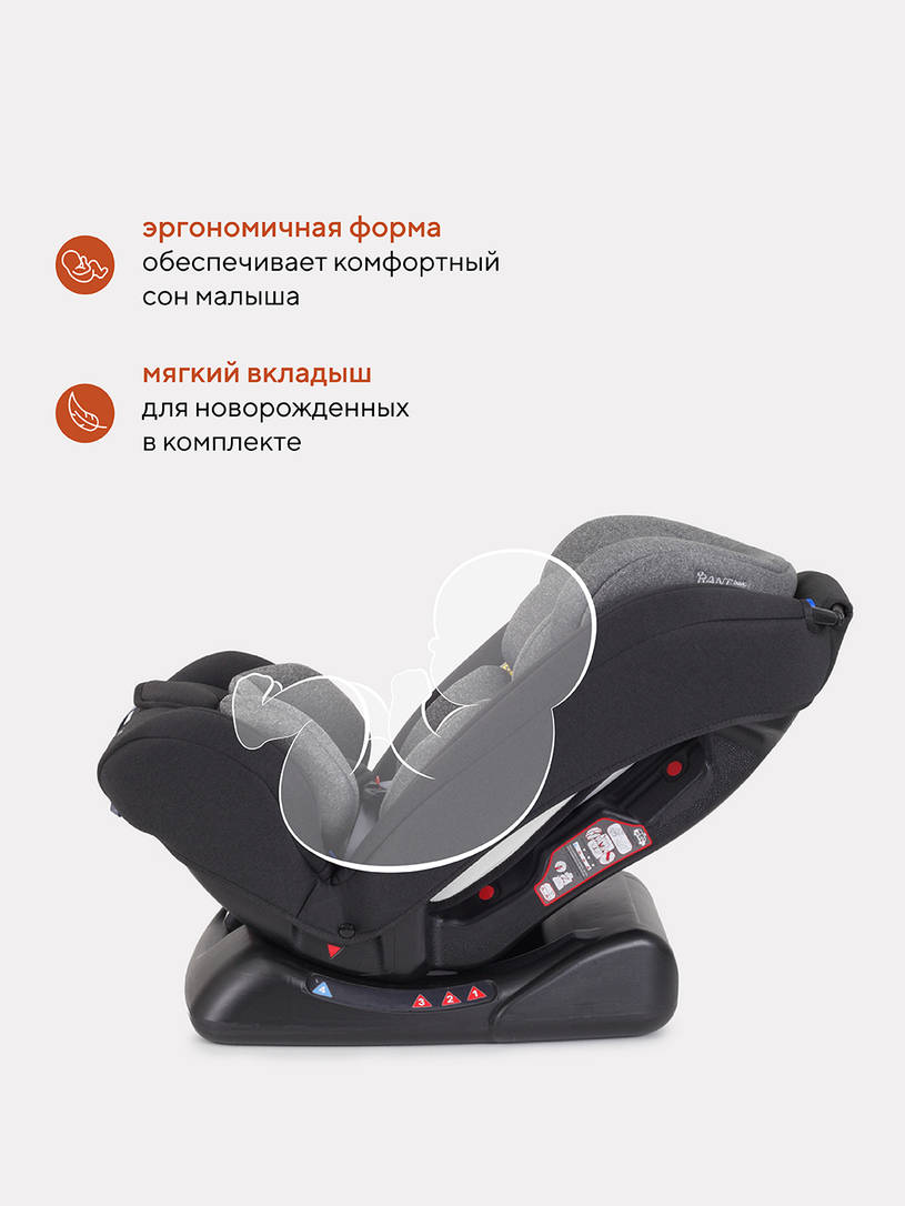 Автокресло Rant Basic Unity 0/1/2/3 (0-36 кг) Grey