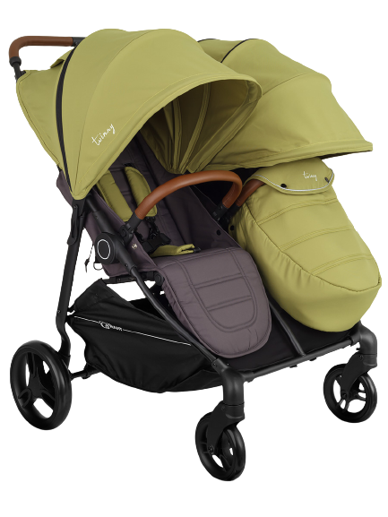 Коляска прогулочная для двойни Rant Twinny RA151 Olive. Цвет: Зеленый