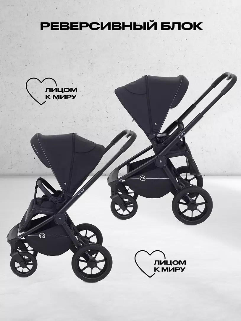 Коляска 2 в 1 Rant Flex 2025 RA076 Black