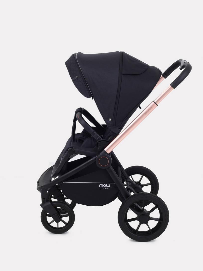 Коляска 3 в 1 Mowbaby Zoom Gold 2025 black