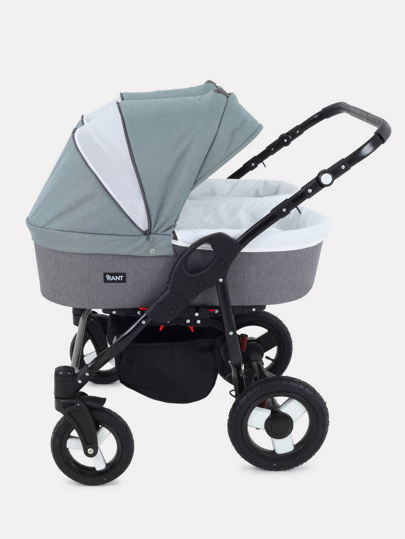 Коляска для двойни 2 в 1 Rant Dream Duo 06 серый-зеленый