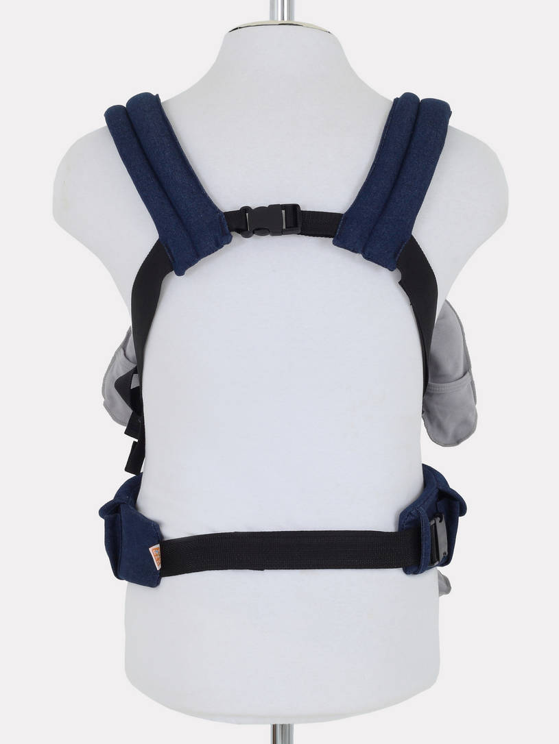 Рюкзак-кенгуру Топотушки Деним стежка синий