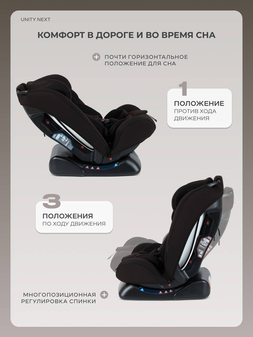 Автокресло Rant Basic Unity Next группа 0+/1/2/3 (0-36 кг) Choco