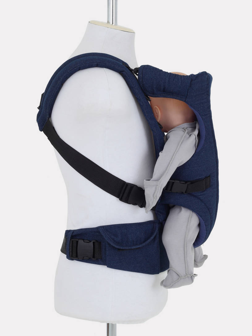 Рюкзак-кенгуру Топотушки Деним стежка синий