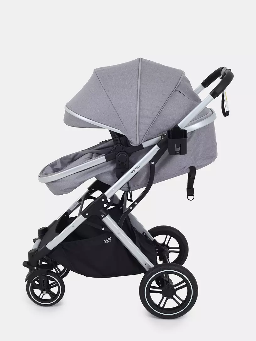Коляска-трансформер 3 в 1 Mowbaby Jasper Silver grey