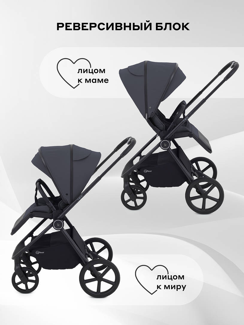 Коляска 2 в 1 Rant Teo Graphite