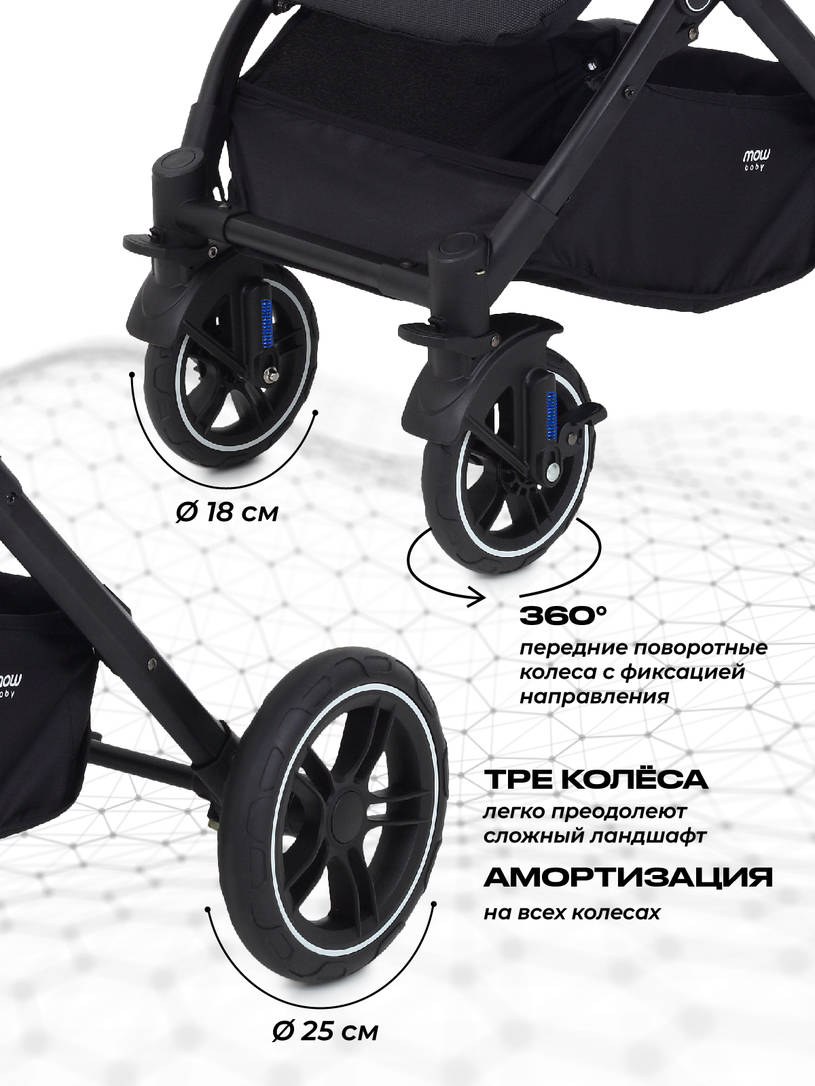 Коляска прогулочная Mowbaby Turbo 2.0 2025 Black