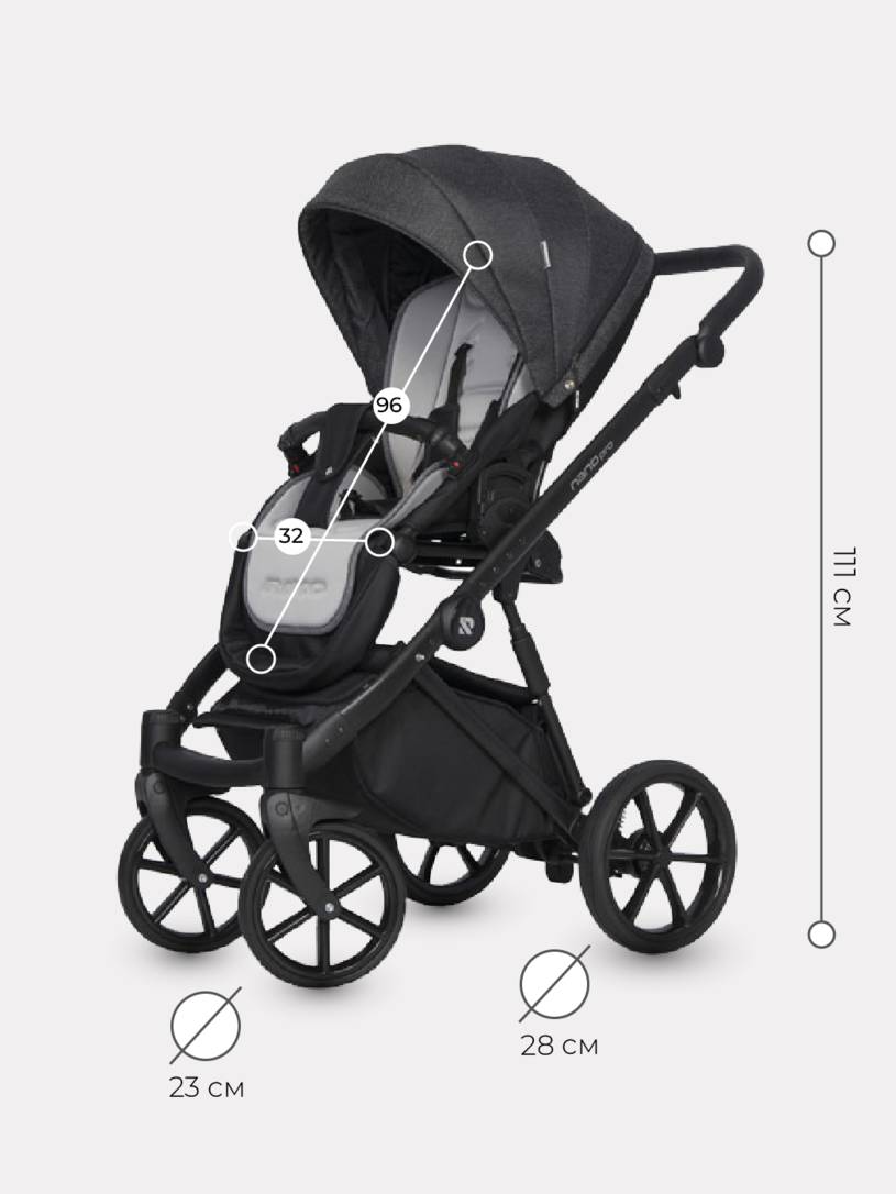 Коляска 2 в 1 Riko Nano Pro 06 carbon