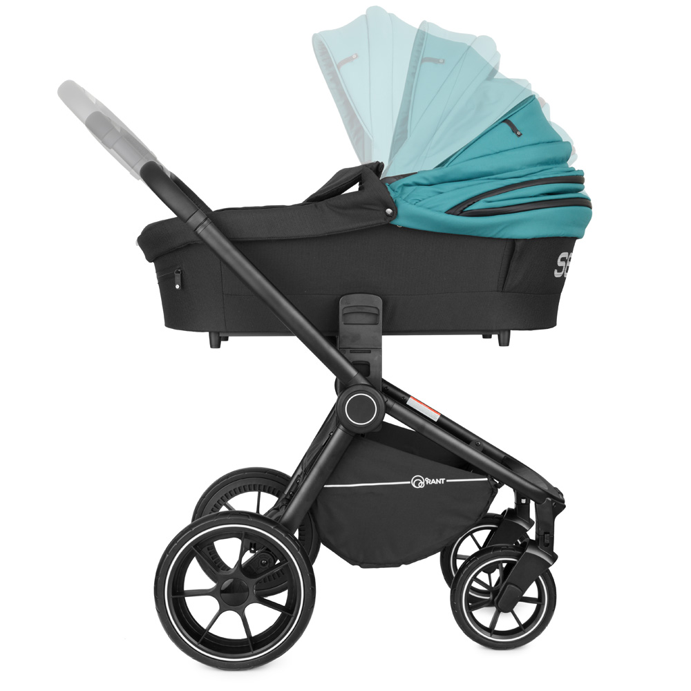 Коляска 3 в 1 Rant Senso Deep Malachite бирюзовый