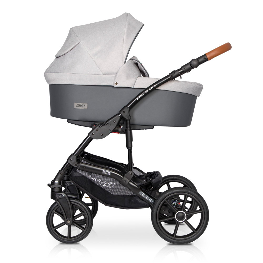Коляска 3 в 1 Riko Basic Bella Life 01 Grey Fox серый