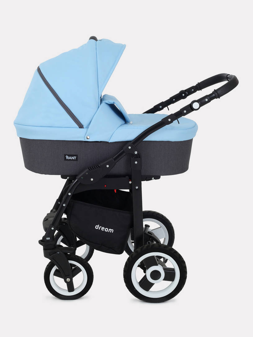 Коляска 2 в 1 Rant Dream 09 серый-голубой