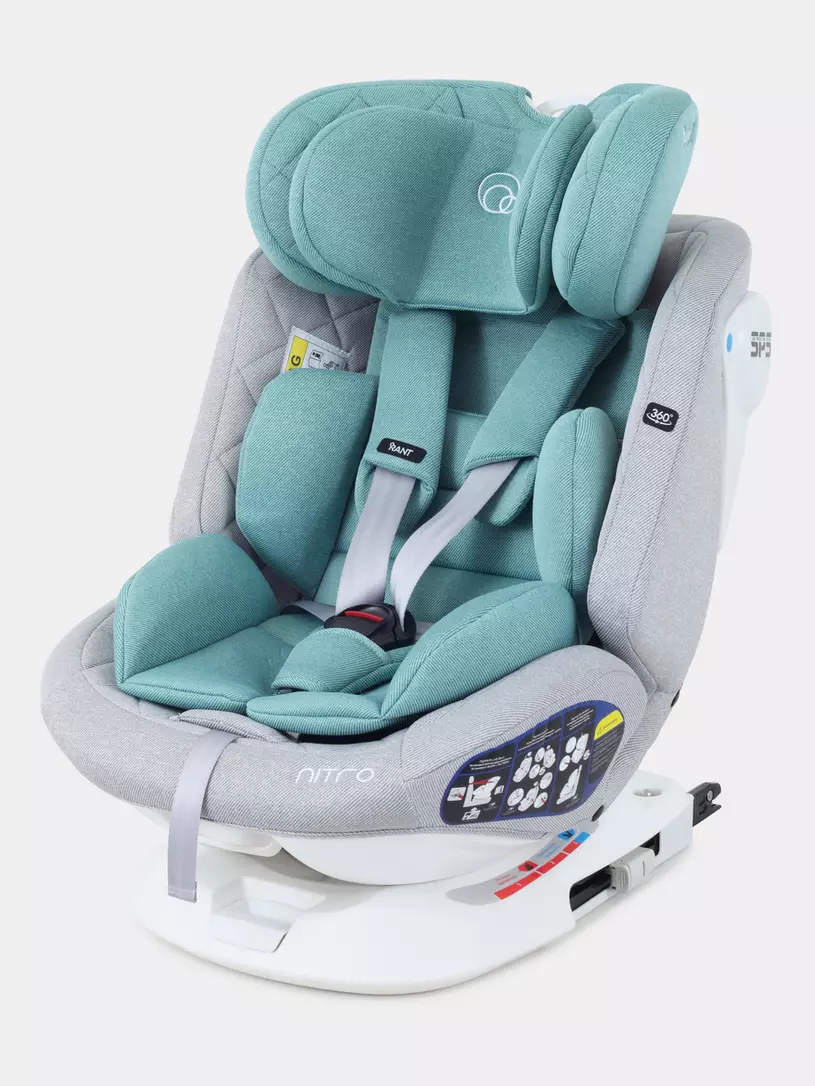 Автокресло Rant Nitro 0/1/2/3 (0-36 кг) Grey/Mint