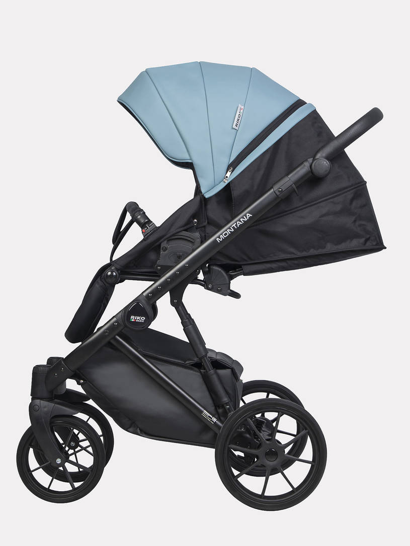 Коляска 2 в 1 Riko Basic Montana Ecco 16 blue, голубой