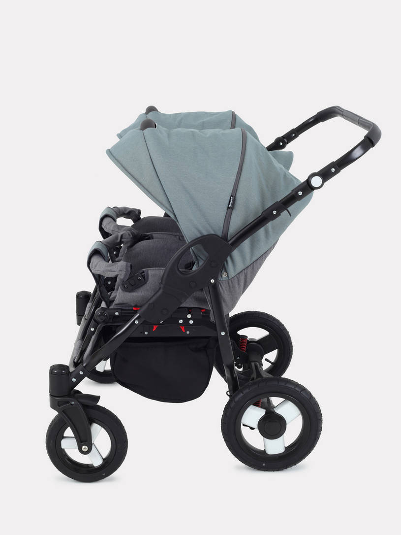 Коляска для двойни 2 в 1 Rant Dream Duo 06 серый-зеленый