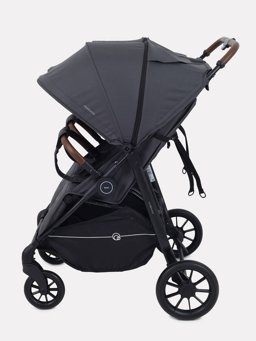 Коляска прогулочная для двойни Rant Twinny Graphite 2025