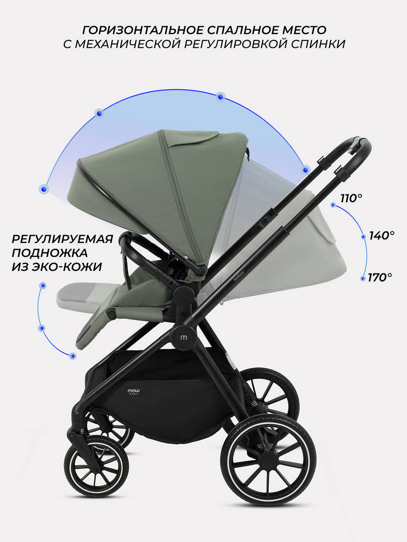 Коляска 2 в 1 Mowbaby Amber Olive