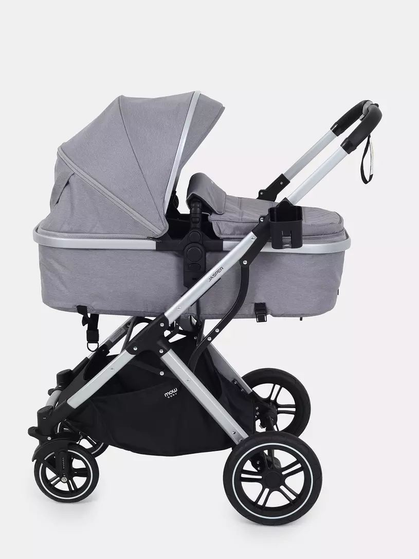 Коляска-трансформер 3 в 1 Mowbaby Jasper Silver grey