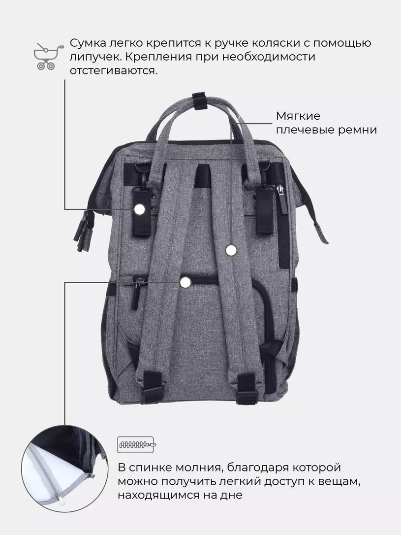 Сумка для мамы + шоппер Rant Shopping Set koala grey