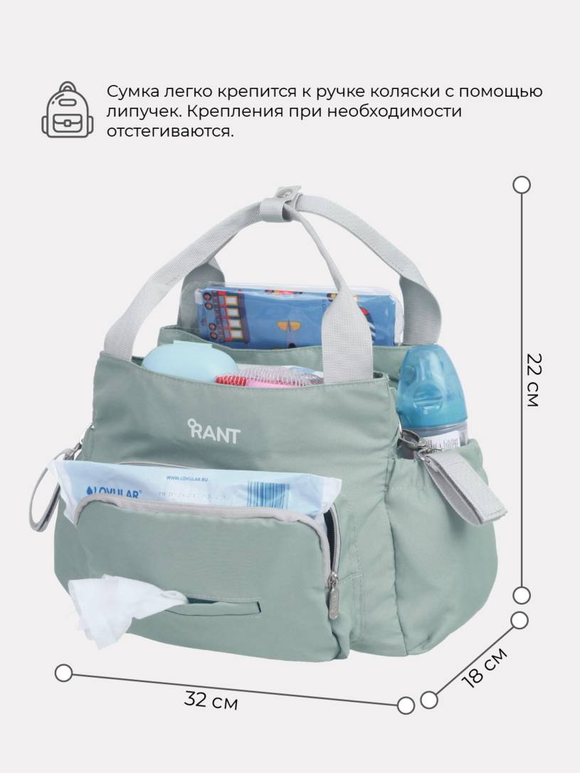 Сумка для мамы Rant Flocky ocean green
