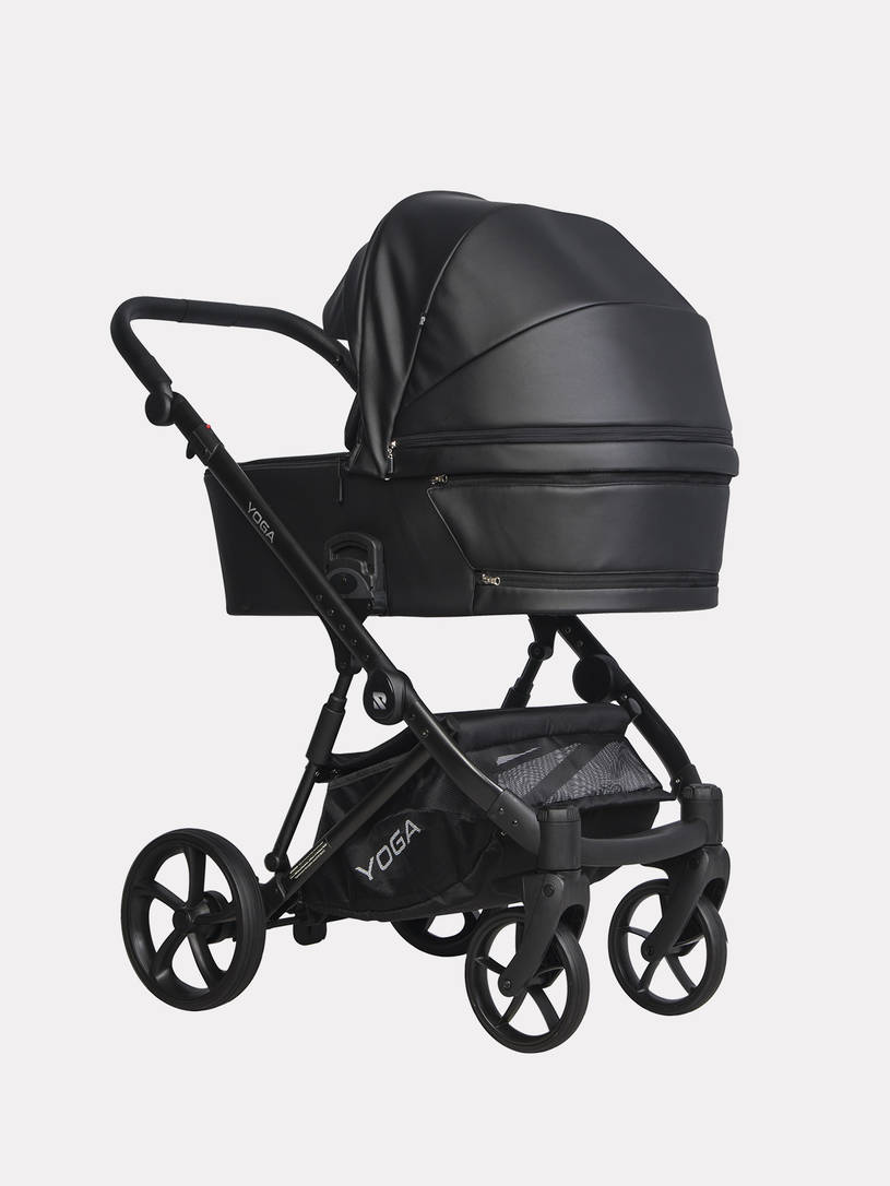 Коляска 3 в 1 Riko Basic Yoga Ecco 12 Black, Черный