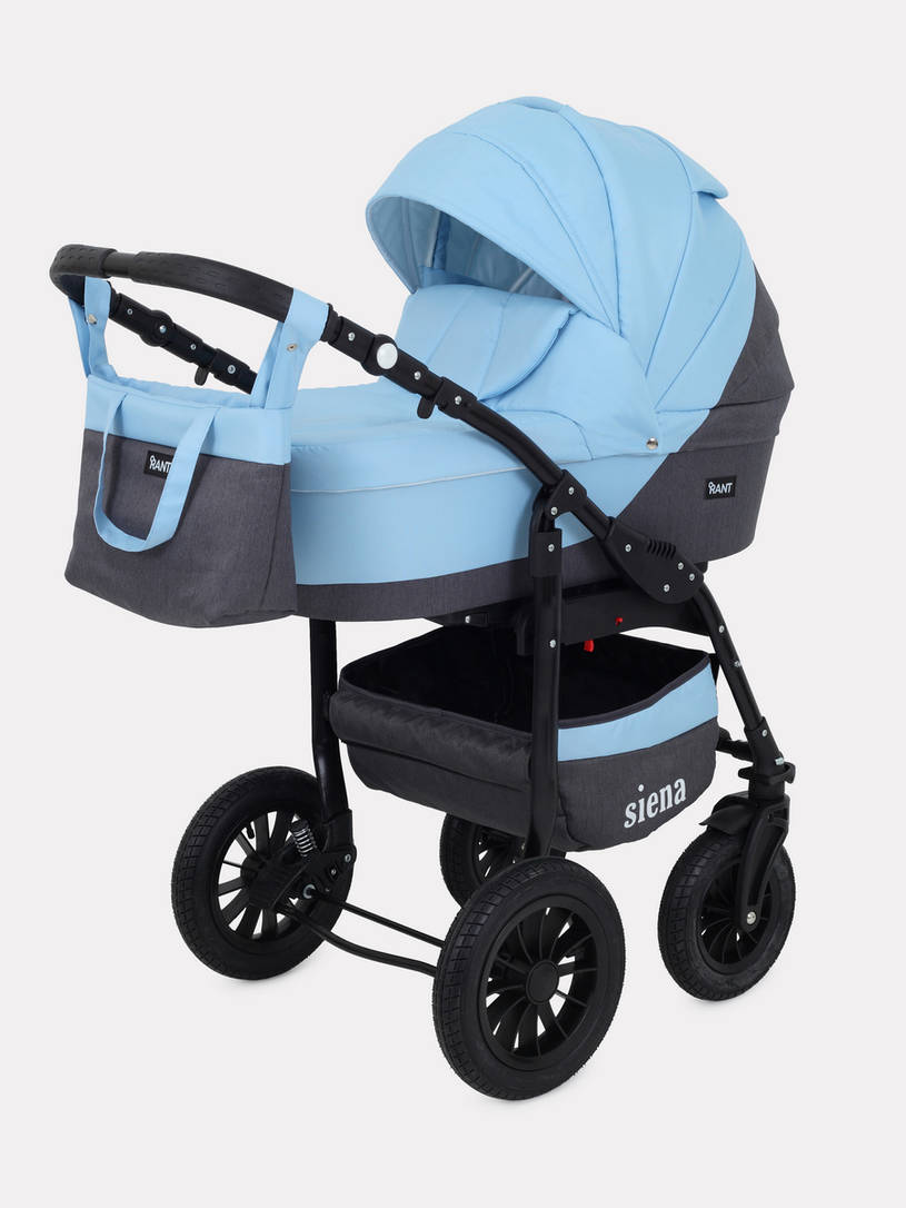 Коляска 3 в 1 Rant Siena 12 серый-голубой
