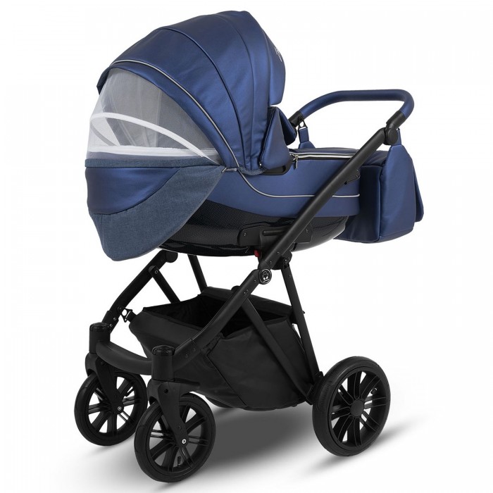 Коляска Camarelo Zeo 2 в 1 экокожа синий