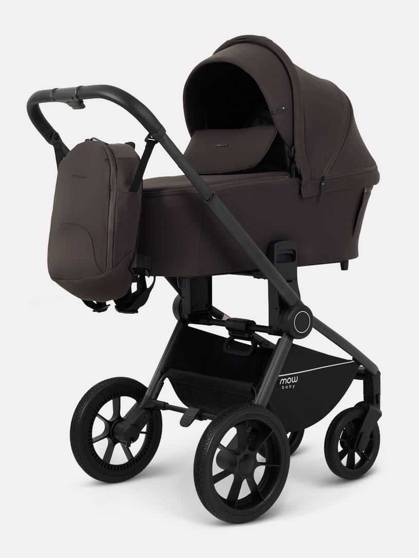 Коляска 2 в 1 Mowbaby Zoom PU Shine brown