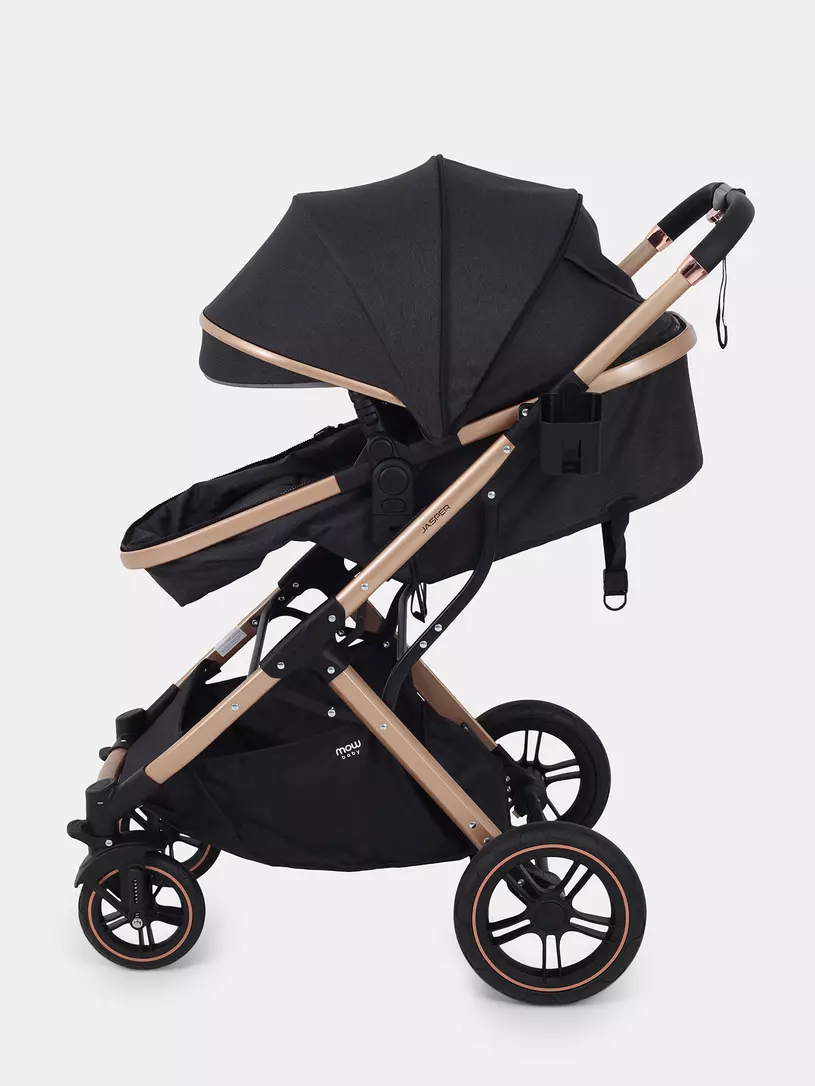 Коляска-трансформер 3 в 1 Mowbaby Jasper Gold black