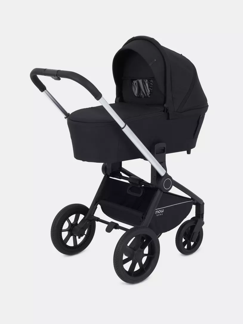 Коляска 3 в 1 Mowbaby Zoom Silver 2025 black