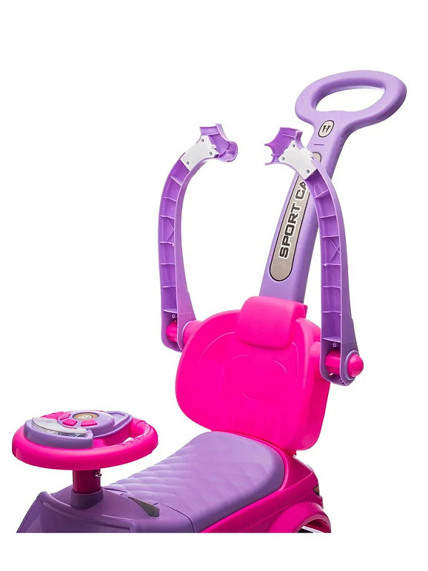 Каталка с ручкой Sevillababy Sport Car 3 в 1 614W розовый