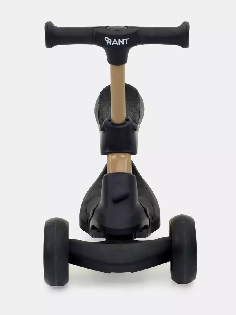 Беговел-самокат Rant Rider Plus со светящимися колесами черный